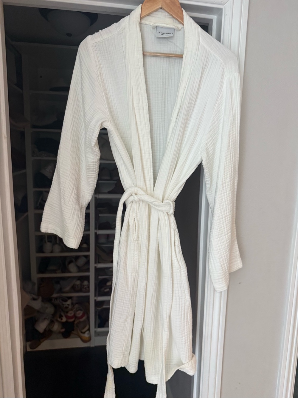 Parachute White Cotton Gauze Robe